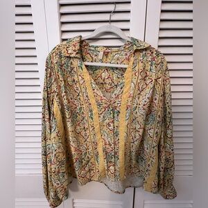 Pilcro Pintuck Peasant Blouse